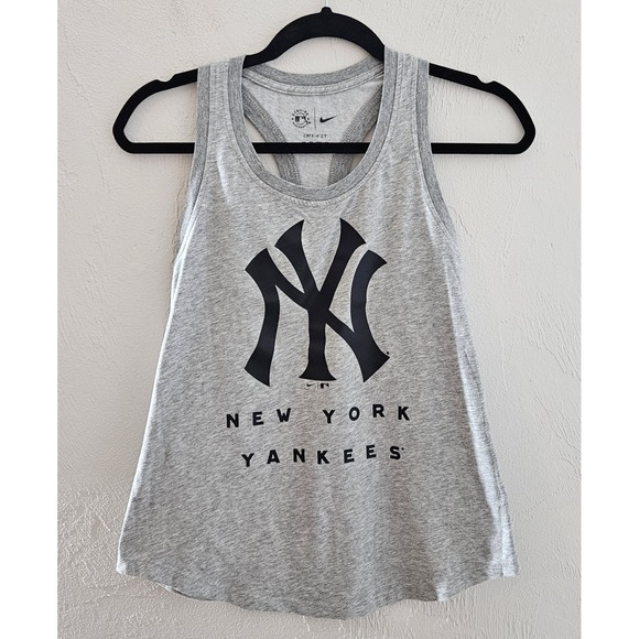 MLB New York Yankees Women Nike Dri Fit Sleeveless Tank Size XS Gray Extra Small - Picture 1 of 4